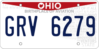OH license plate GRV6279