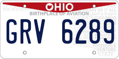 OH license plate GRV6289