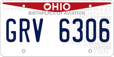 OH license plate GRV6306
