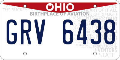 OH license plate GRV6438
