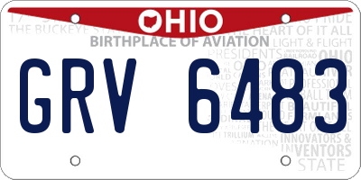 OH license plate GRV6483