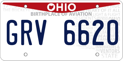 OH license plate GRV6620