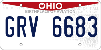 OH license plate GRV6683