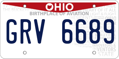 OH license plate GRV6689