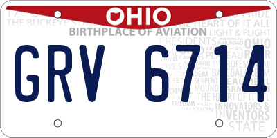 OH license plate GRV6714