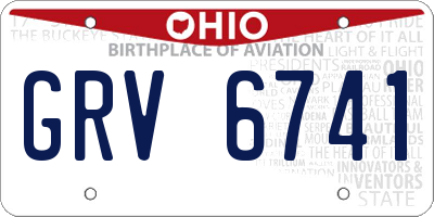 OH license plate GRV6741