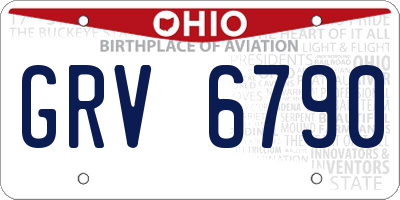 OH license plate GRV6790