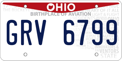 OH license plate GRV6799
