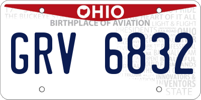 OH license plate GRV6832