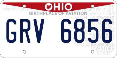 OH license plate GRV6856