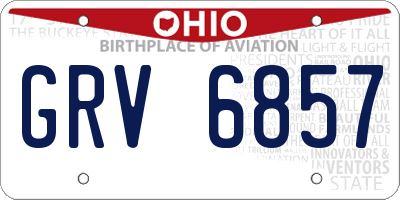OH license plate GRV6857