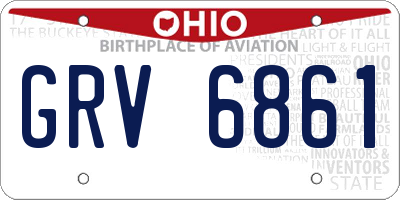 OH license plate GRV6861