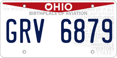 OH license plate GRV6879