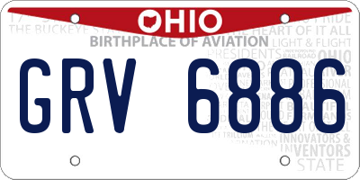 OH license plate GRV6886