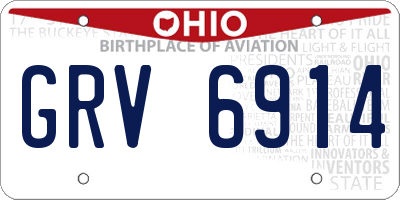 OH license plate GRV6914