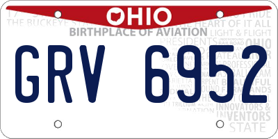 OH license plate GRV6952