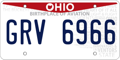 OH license plate GRV6966