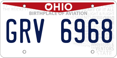 OH license plate GRV6968
