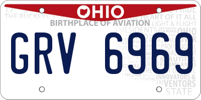 OH license plate GRV6969