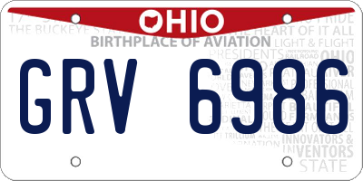 OH license plate GRV6986