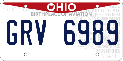 OH license plate GRV6989
