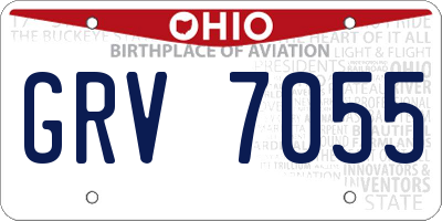 OH license plate GRV7055