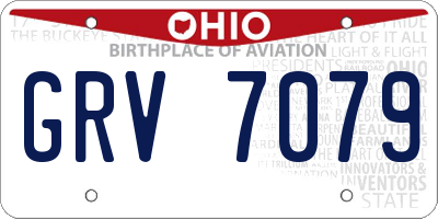 OH license plate GRV7079