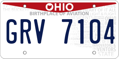 OH license plate GRV7104