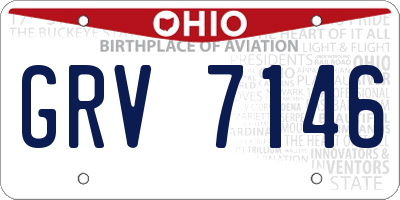 OH license plate GRV7146