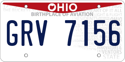 OH license plate GRV7156