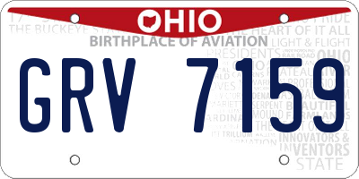 OH license plate GRV7159