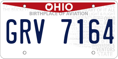 OH license plate GRV7164