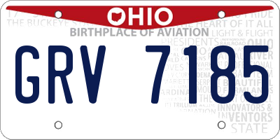 OH license plate GRV7185