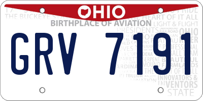 OH license plate GRV7191