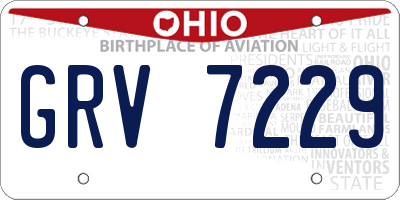 OH license plate GRV7229