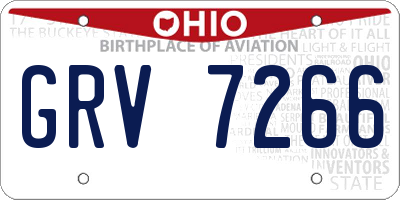 OH license plate GRV7266