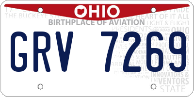 OH license plate GRV7269