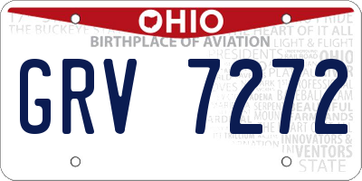 OH license plate GRV7272