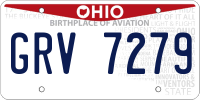 OH license plate GRV7279
