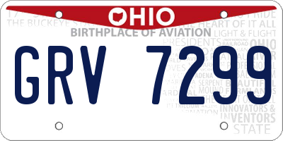 OH license plate GRV7299