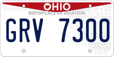 OH license plate GRV7300