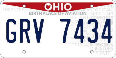 OH license plate GRV7434