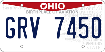 OH license plate GRV7450
