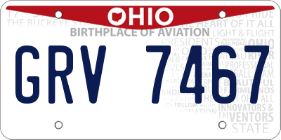 OH license plate GRV7467