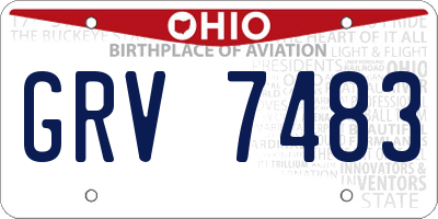 OH license plate GRV7483