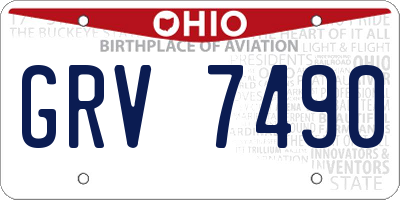 OH license plate GRV7490