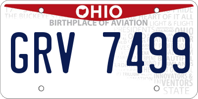 OH license plate GRV7499