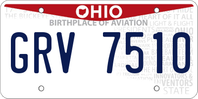 OH license plate GRV7510