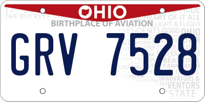 OH license plate GRV7528