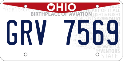 OH license plate GRV7569